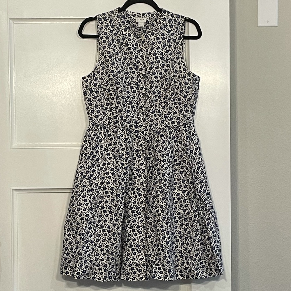 J. Crew Sleeveless Front Button Dress!